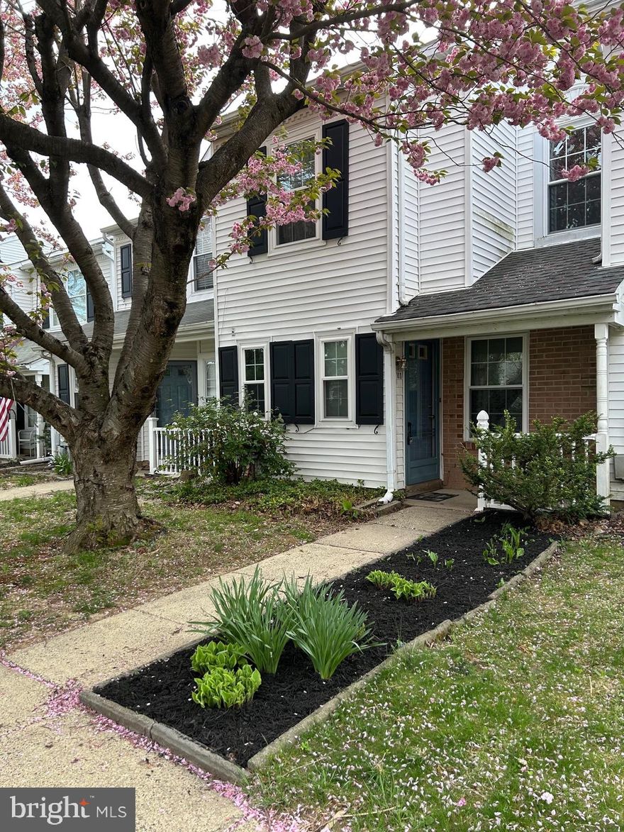 Lovely spacious 3BR 1.5BA townhome in desirable Bridleridge section of Village Shires. Primary bedroom has vaulted ceiling, double closets, and full bath; second floor laundry with washer and dryer; 2 additional bedrooms and linen closet upstairs. All bedrooms, hall and stairs  have new carpeting. Main level features foyer entrance, hallway and powder room; large open living room-dining room has new flooring and sliding doors to back yard with patio pavers and garden. There is an outdoor utility closet for additional storage. Kitchen includes all appliances, with room for small dining table, and pass-through to main dining area. Landlord pays all association fees, which include tenant use of pools, tennis and basketball courts, and playgrounds. Very nice parklike professional community in outstanding Council Rock School District, with shopping and dining amenities nearby. Convenient to Rt. 413 and I-95.