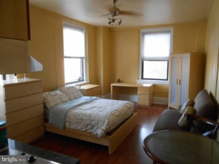 FURNISHED STUDIO AVAILABLE JULY 2015. BUILDING & COMMUNITY FEATURES: - Beautiful art-deco style high-rise situated just off of Center City East's Avenue of the Arts (half a block east of Broad Street) - Magnificent Grand Lobby with high-speed internet access terminals - Steps from Academy of Music, Kimmel Center and signature restaurants - The Walnut Street/Locust Broad Street Subway Line is right at the end of the block and PATCO Station is across the street - Controlled Access - Onsite Laundry Facility - 24-hour Lobby Attendant - Professionally-Designed Fitness Center CONDO FEATURES: - Fully furnished - Hardwood floors - Cable Ready - High Ceilings