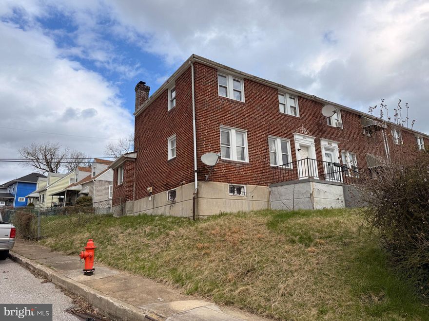 Discover a prime investment opportunity with this charming 3-bedroom, 1.5-bathroom end-of-row townhouse, built in 1941 and showcasing classic Federal architectural style. With an above grade finished area of 1,224 sq. ft. plus a full basement, this brick property offers a solid foundation for both: rental income and long-term appreciation or a full renovation to resell for top dollar. The partially finished basement provides additional space that can be transformed into a recreational area or extra storage, enhancing the property's value. The on-street parking ensures convenience for tenants making it an attractive option for budget-conscious renters. Located in a vibrant neighborhood, this property is poised for growth, with potential for increased rental demand due to its proximity to local amenities and transportation options. Investors can capitalize on the current market trends, as properties in this area are experiencing steady appreciation.  This townhouse presents a low-overhead investment opportunity. Whether you're looking to add to your portfolio or seeking a first-time investment, this property offers the potential for strong returns and a reliable income stream. Don't miss out on this chance to secure a valuable asset in a thriving community!