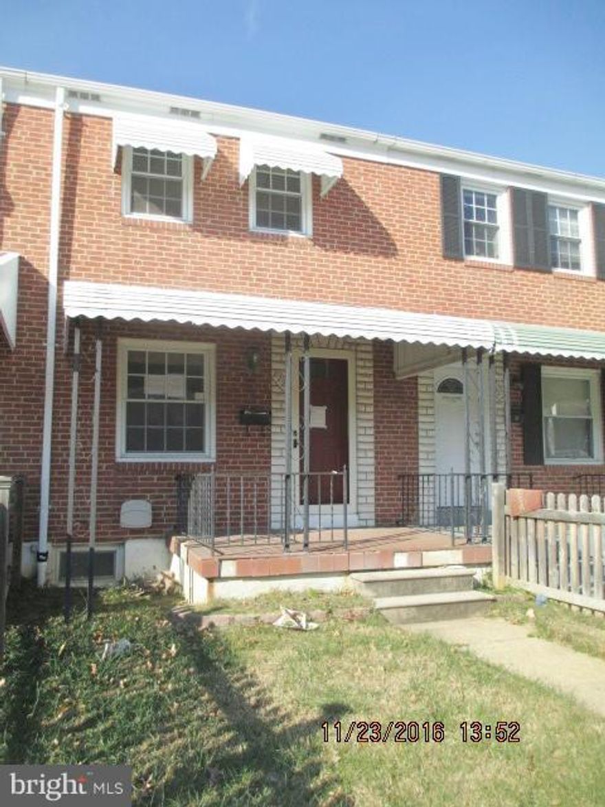 Updated home needs some work.. Newer windows, kitchen cabinet, enclosed rear porch, off-street parking. Basement needs some repair from prior water infiltration. Sold strictly as-is. Seller is exempt from transfer and recordation taxes so buyer pays all.