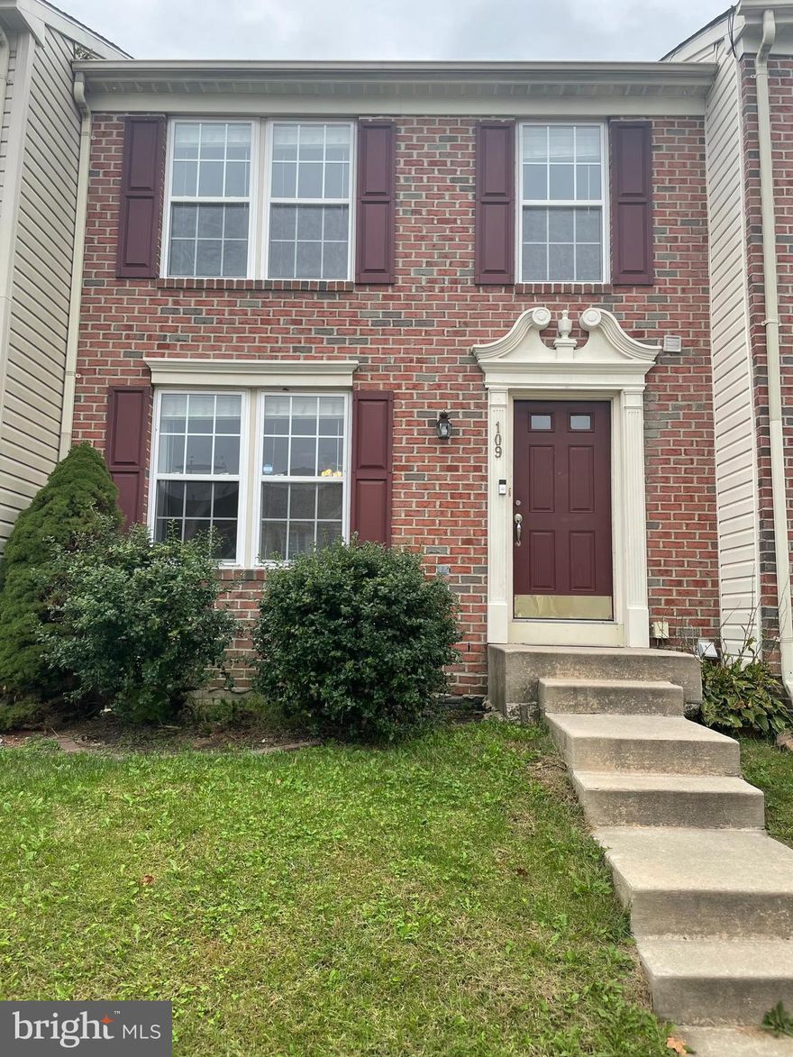 Beautiful brick townhome located in The Meadows of Elk Creek. Open floor plan on main level featuring an oversized living room or split use as Living Room and Formal Dining Room.  Eat in Kitchen with an island w/ seating, pantry, and all appliances included. French door leads to deck, which is great for relaxing or grilling & entertaining.  Fenced rear yard. Upper level has a Main Bedroom with Large walk-in closet plus 2 more bedrooms and a full bath. Lower level includes a Family Room plus bonus room/playroom area, along with full bath and storage room with Laundry Area featuring Washer, Dryer and Utility Tub.  Heater and A/C updated in 2016, New Water Heater in 2016, Washer and Dryer 2019, New Refrigerator 2020, Sump Pump 2020 – Great Location, close to I95 and Rt. 40, minutes to De Line with nearby Shopping and Restaurants.