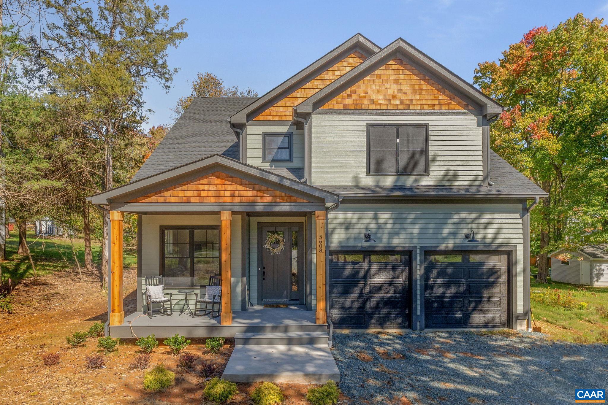 With a vibe of the mid-west, this stunning new construction on 1/2 acre with NO HOA is in the heart of Crozet. Steps away from beloved Crozet Park, award winning Gibson Homes offers this fantastic floor plan flooded with natural light and great for family living. 10' ceilings on first floor, solid core doors, KitchenAid appliances, 2x6 exterior walls, finished in place hardwood floors, upgraded closets, custom tile work, double hung windows, extensive trim package, gorgeous screened in porch, grilling deck with gas line...and the list goes on. From the garage, a terrific mudroom provides space for the drop zone and gives way to a huge kitchen (and coffee bar) with SO. MUCH. STORAGE (amazing pantry!) and prep area which opens to the great room w/ gas fireplace. Dedicated home office on first floor. Upstairs is a generous owners suite and 3 additional bedrooms, one hall bath and one bedroom is en-suite. 2nd floor laundry room with great hanging and storage space! This is a do-not-miss property. Owner/agent. Ready for occupancy.,Maple Cabinets,White Cabinets