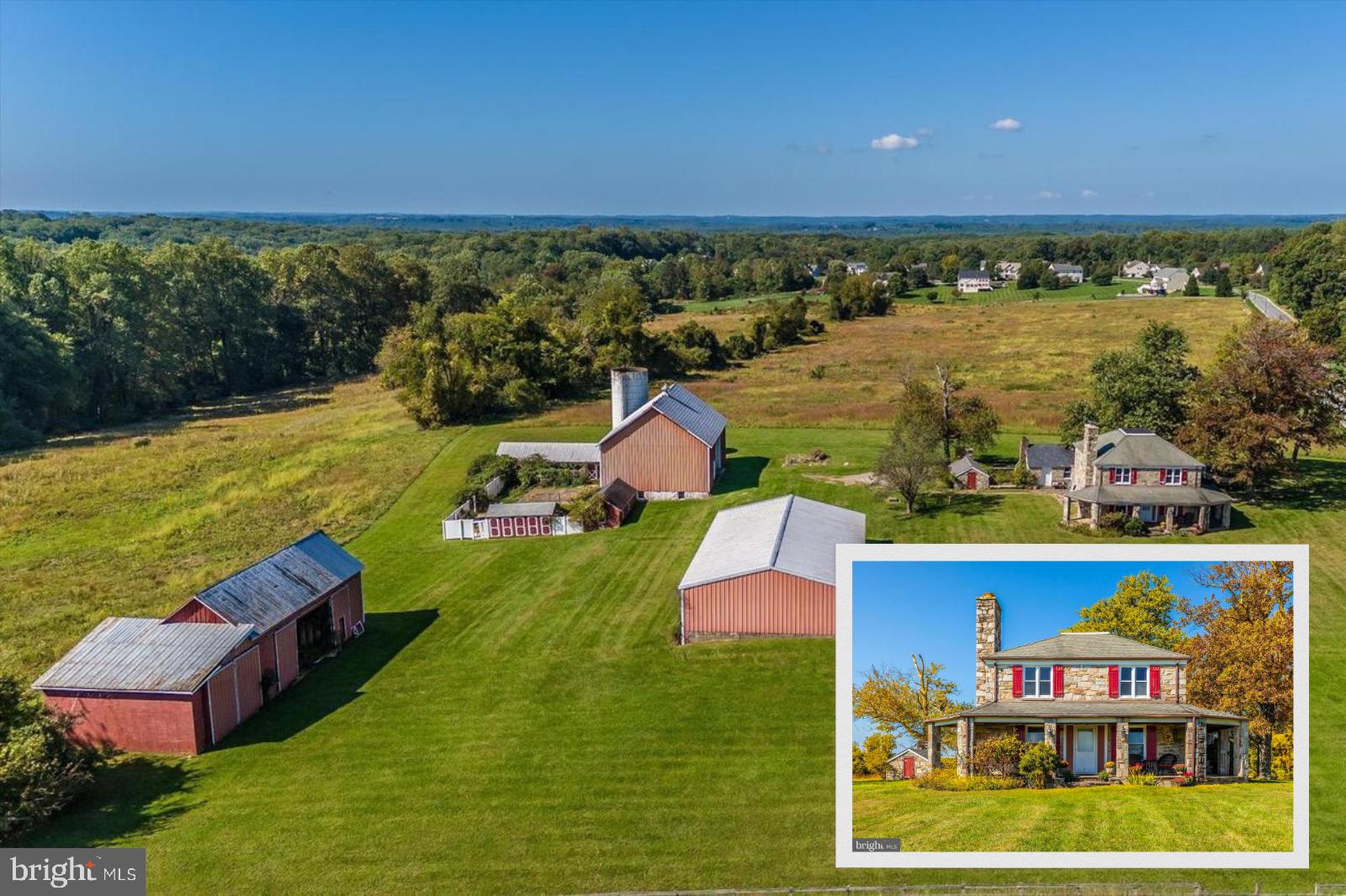 LOCATION LOCATION LOCATION
“Land: they’re not making any more of it,” said Mark Twain.
A rare opportunity to own 140+ acres in Baltimore County that is ONLY 3 miles to I-795, ONLY 4 miles to the Under Armour Performance Center, ONLY 5 miles to the Owings Mills Metro! 18 miles to Camden Yards; 19 miles to the Horseshoe Casino; 19 miles to M&T Stadium; 25 miles to BWI. Where else are you going to find this much land, with this much serenity and seclusion, and this much potential, this close to the places you want to be? Prefer small towns over the city? Saffell Road is only 2 miles from historic Main Street Reisterstown.
Adjacent to Maryland’s DNR Soldier’s Delight’s 1,900 acres. Saffell Road features its own private 90-acre forest preserve for your recreational or hunting pursuits. Your private forest can also be sustainably harvested, providing base income for the property (see disclosures). Just a stone’s throw away is the vast Liberty Reservoir for fishing, kayaking and canoeing.
The historic 1910 (est, rumored to be older) farmhouse is sited in the middle of approximately 50 rolling acres, on the highest spot, with spectacular sunrise and sunset vistas. No need to choose your view! You can enjoy morning coffee watching the sunrise wrapped in a blanket on your front porch and unwind out back watching the sun set. On a clear day, you can almost see to Westminster! You may be inspired to expand upon this historic charmer, which features Maryland’s famous “Chesapeake Hue” stone, mined at the 200 year-old Butler quarry and internationally prized for its combination of quartz, mica, feldspar, iron and tourmaline. Farmhouse interior sports recently updated kitchen, fabulous stone fireplace, 2 bedrooms, 1.5 baths!
Charming outbuildings include stone spring house/smokehouse/studio, plus a large bank barn, massive machine sheds, kennels and more – plenty of storage space for equipment, collector cars or toys.
The cleared acres are ideally situated for a variety of farming activities, such as (but not limited to) hops, horses, vineyards, pick-your-own fruit/vegetable/flower farm (sunflowers!), goat yoga, sheep, alpaca, corn mazes, horseback riding stable (lessons, guided trial rides, pony parties), Thoroughbred breeding/training (convenient to Pimlico), petting farm, herb farm, truffle farm (all those woods!), sheep, alpaca or llamas. Approximately 10 acres current in board-fencing. Open land has been maintained (mowed) but not actively farmed, so could possibly qualify as organic. Stream, plus reportedly home to mineral springs (your own bottled water?). Or lease the land to a local farmer and just enjoy the income.
NO HOA. Walk to charming Coppermine Green Valley swim club. Property is in conservation and forestry easements. Parcels Tax ID#s:2300006004, 2300006005,230006006. BEING SOLD AS IS. Proper showing of all 3 parcels takes about and hour and a half, so please plan accordingly. Qualified buyers only. Property might qualify to have a second home, keep the first house for farm manager, guest house or tenant house. Buyer to verify percs, permits and uses. Do not visit property without appointment. Listing agent must be present.
PLEASE NOTE: Property is being sold strictly AS IS WHERE IS. Dining room recently suffered some damage due to a water leak; dining room ceiling and walls have been gutted to studs; damaged floors removed to sub-flooring.
Land plus location location location.