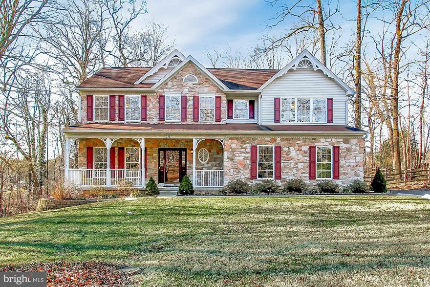 It's not often a home is available for sale in Fallston's Woodcrest Community. Award winning Fallston schools and  located minutes  to RT 1, and  I95. Short distance to restaurants, shopping and the movie theater. This original owner home on a prime wooded lot offering both a level entrance and a ground level basement. A covered front porch, rear deck and screened back porch off the kitchen, over looking the shady and fenced  rear yard. Side loading two car garage with two access doors into the main house. Plenty of extra parking in the driveway or on the street. Enter front door in to a two story foyer, center hall colonial with a formal dining room, Large eat-in kitchen overlooking a huge family room with wood burning fireplace. Upstairs you'll find five bedrooms including a large master suite, walk-in closet and a large full bath with a brand new shower, soaking tub and nearby laundry chute to the first floor laundry. The wide open finished lower level has a gas stove, ground level doors yard and three piece rough-in for another full bath. The  basement TV and mounting bracket included. There's an unfinished side of the basement for storage and a work shop. A private well yielding 15 gallons per minute in 1998 and public sewer. The property owners managed HOA is currently $84/year. Bring your best offer, this home will sell fast.