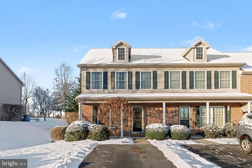 Welcome home to this move-in ready end-unit townhome located in the highly desirable Brynfield neighborhood of West Hanover Township. Conveniently situated between Hershey and Harrisburg, this home offers easy access to parks and walking trails (with connections to Skyline Commons Park), shopping, dining, schools, golf courses, and major commuter routes including I-81.

This 2-bedroom, 2-full-bath and 1-half-bath home features a bright, open layout with excellent natural light throughout. The primary suite includes hardwood floors, double closets, ceiling fan, and a private bath with double vanities, walk-in shower, and jetted tub. The second bedroom offers detailed woodwork, accent lighting, and its own en suite bath—ideal for guests, a home office, or added flexibility.

The kitchen is equipped with cherry cabinetry and stainless steel appliances and opens to the dining area with sliding glass doors leading to the deck—perfect for everyday living and entertaining. Convenient upstairs laundry with gas or electric dryer hookups.

Additional highlights include a newer roof, carpet, and deck, a full unfinished basement offering ample storage, and an active radon mitigation system. The home is wired for a central alarm system, high-speed fiber optic internet, and includes smart-home features such as a Nest thermostat and Google Nest Protect. All appliances convey, and utility costs are consistently low.

A well-maintained home in a prime location—offering comfort, convenience, and long-term value.