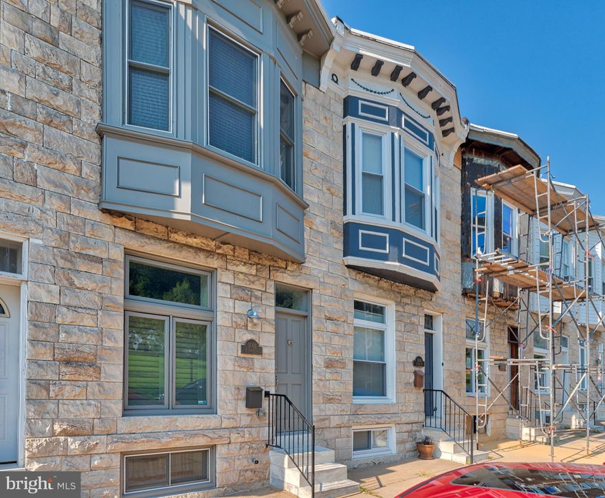 RENOVATED  WIDE HOME IN FRONT OF Patterson Park!! THREE BED FULL THREE BATH!!  GORGEOUS HARDWOOD FLOORS, PRIVATE/SEPERATE DINNING ROOM, PRIVATE PARKING, FULLY RENOVATED BASEMENT WITH DOWNSTAIRS BEDROOM AND BATHROOM, WITH PRIVATE ENTRANCE!!  CARPETED BEDROOMS!!  NEW ROOF WITH 2 TWO YEAR WARRANTY!!  SCHEDULE YOUR SHOWING TODAY!!