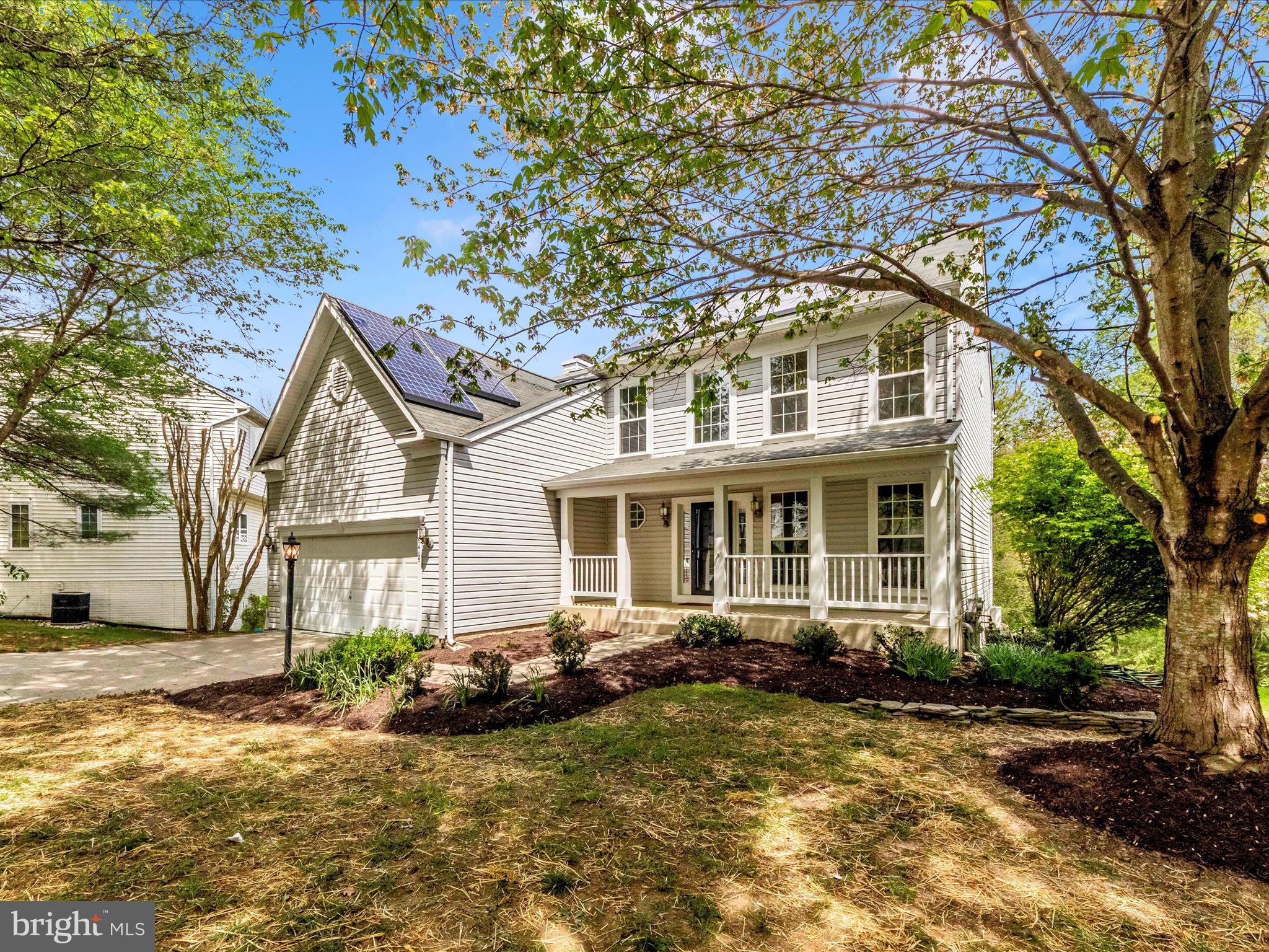 Wonderful 3 level Colonial with 2 car garage in sought after Village of River Hill. This home has 4 bedrooms upstairs, 2 full bathrooms upstairs, 2 half bathrooms one on the main level and the other in the basement. As you walk into the elegant two story foyer you see new flooring throughout all three levels. Just around the corner you are in the spacious family room with a cozy fireplace. Next the the family room another room for an office. Adjacent to all is the kitchen with ceramic tile flooring, new stainless steel appliances, plenty of oak cabinets and a cute island with extra cabinets. Stepping outside to a large enclosed porch with skylights and cooling fan you'll also have a very large deck for barbequing and entertaining. The laundry room/mud room has new full size washer & dryer.
Upstairs you find a wonderful master bedroom with a step down level. The master bathroom has a large soaking tub and a separate shower. Down the hall are 3 additional bedrooms along with a second bathroom with an enclosed tub.
The spacious walk-out basement has a large recreation room, tons of extra storage and yet another half bathroom. All three levels are surrounded by recessed lighting and the entire house, including the garage floor has been professionally and freshly painted. Solar panels on the roof for energy efficiency. This home is a commuters dream located close to everything, Rt 32, shopping, dining, movie theatres, etc.
