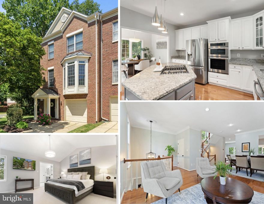 Luxury Living in the Heart of Fairfax. Experience the perfect blend of elegance and everyday ease in this beautifully updated 4-bedroom, 3.5-bath townhome in the highly desirable Random Hills community. Just a short walk to Wegmans and Fairfax Corner, this home also feeds into the award-winning Woodson High School pyramid. The spacious Infinity model offers a rare three-level bump-out, 9-foot ceilings, and oversized windows that flood the home with natural light.   Step into a dramatic two-story foyer that sets a grand tone from the moment you enter. The entry level includes a bright home office or guest suite, a full bathroom with walk-in shower, and access to a fully fenced backyard and lower deck. This flexible space is perfect for remote work, guests, or multi-generational living.   On the main level, enjoy a sun-filled open-concept living area with expansive living and dining spaces. The chef’s kitchen features 42-inch cabinetry, a center island, and a premium stainless steel appliance suite. A charming breakfast nook leads directly to the rear deck, creating the ideal setup for indoor-outdoor entertaining.   Upstairs, the primary suite offers two large walk-in closets and a spa-inspired bathroom with a soaking tub, separate shower, and dual-sink vanity. Two additional bedrooms share a full hall bath, providing comfortable accommodations for family or guests.  Residents of Random Hills enjoy community amenities including an outdoor pool, tennis courts, and ample visitor parking. The HOA includes lawn care and snow removal, adding to the ease of living. Walk to dining and shopping options at Fairfax Corner, including Ozzie’s, Coastal Flats, Uncle Julio’s, PF Chang’s, and Ruth’s Chris Steak House.  Ask about the ASSUMABLE VA Loan at 2.87%