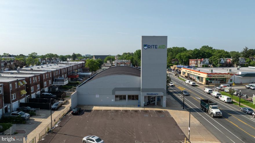 7401 Ogontz Avenue is a former Rite Aid store located in the Ogontz/Belfield neighborhood known as the West Oak Lane section. This area is considered the northern part of the city, near the border with Montgomery County. The building is 24,265 square feet and rests on 1.34 acres of land. Rite Aid occupied approximately 10,000 square feet of the building for their retail center along with additional storage areas. There is a 6’ x 8’ roll up door for deliveries along with an additional three dock doors facing  Limekiln Pike. The building sits at a traffic light-controlled intersection at Ogontz Avenue and Sommers Road and has a private macadam lighted parking lot with 70 spaces. The original use of the building was for a grocery store and continues to have substantial electrical power and a sprinkler system.