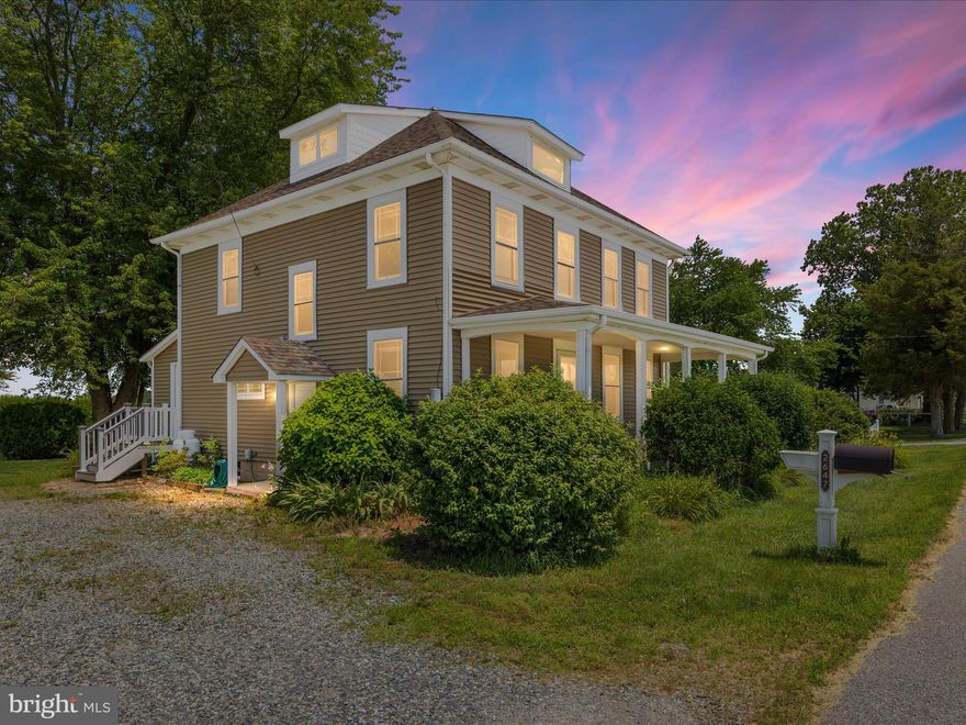 Presenting 2647 Roberts Station Rd, located in the charming town of Ingleside, Maryland. This delightful 1920s craftsman-style home has been beautifully updated inside and out. The refinished hardwood floors shine throughout, enhancing the home's appeal.

The kitchen is open and spacious, offering plenty of new cabinets and ample countertop space for all your culinary creations. The tile floors complement the new stainless steel appliances perfectly.

Upstairs, you'll find four generously sized bedrooms. The third-floor attic area can easily be converted into additional living space if needed. All the windows in the house have been replaced, along with the HVAC system and roof. The home is positioned on the property in a way that makes the park-like backyard feel much larger than it actually is, while providing wide open country views in both the front and rear yards. The beautiful front porch is the perfect place to enjoy the fresh breeze and let the day drift away.

Conveniently located near Delaware and Centreville, Maryland, this home offers easy access to shopping and the conveniences that larger towns provide. This home is a must-see and won't last long on the market!