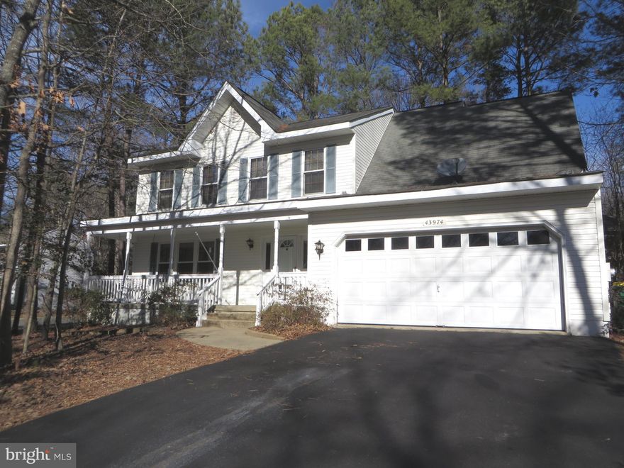 Lovely home--available  1/10! Home has been freshly painted, features new enginered hardwood in foyer, living room and dining room!  New carpet in family room and stairs!  Attractive updated kitchen with granite counter & Duraceramic flooring, extra storage & serving bar, wine fridge. Good-sized family rm, separate living & dining rms. Master bedroom w/big walk-in closet; nice bath w/marble counter, Duraceramic floor, jetted tub. 3 more BRs, laundry room upstairs (washer/dryer supplied), ceiling fans. Front porch, patio, 2-car garage!  Please use this link for the application process, fee is $75 per adult applicant.  https://listing2leasing.com/q.php?q=43974-white-cedar-ln-california-md-20619-pfkjpd