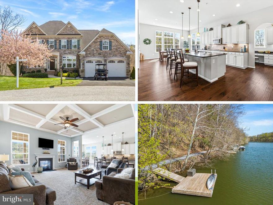Tucked along the sparkling shoreline of Lake Linganore, this stunning 4-bedroom, 3.5-bath lakefront home offers a perfect blend of luxury, comfort, and everyday functionality—all set against breathtaking water views. One of the few lakefront homes with a gentle driveway in to the garage! Step inside to a grand, open foyer that immediately sets the tone for the home’s spacious and inviting design. The formal living room provides an elegant space to gather, while the dedicated dining room—accented with double crown molding—is ideal for hosting memorable dinner parties and holiday celebrations. At the heart of the home is a beautifully appointed gourmet kitchen, designed to impress and built for everyday living. Featuring a large center island, upgraded countertops, and ample cabinetry the island sets the kitchen and entertaining space in the heart of the home.  From here there is a secluded office space; leading to a large and oh-so-convenient walk in pantry!  The  stylish coffee/ wet bar is found perfectly located between the kitchen and the dining room.   Drive into the garage and you have a spacious mud room to leave wet boots, jackets and more!  The bright breakfast room overlooking the lake—perfect for slow mornings with stunning lake views; leads to an outside roofed porch with a fireplace.  Cozy up on a cool evening and take in the gorgeous sunsets!  The expansive family room features a coffered ceiling and stunning dual-sided fireplace.  The main level also features a large home office with lake views and a half bathroom for convenience.  Ascend the beautiful staircase to the upstairs sanctuary; the luxurious primary suite offers a true retreat separated from the other bedrooms with it's own access complete with serene lake views, two spacious walk-in closets, and a spa-like en-suite bath complete with a soaking tub—perfect for unwinding at the end of the day. The second lake front bedroom features it's own en-suite bathroom for convenience; the other two bedrooms are spacious, light and bright; with a third bathroom upstairs! The convenient laundry is also found on this upper level. The lower level expands your living space even further, featuring a large basement, with high ceilings, ideal for a recreation or game room, along with a dedicated area for a home gym—giving you flexibility to fit your lifestyle. This space could also easily be converted into another bedroom should you wish! Step outside and embrace the lakefront lifestyle with your own private dock, offering direct access to the water for kayaking, paddle  boarding, or simply enjoying peaceful sunset views. This exceptional home combines refined interior spaces with unbeatable outdoor living—making it a rare opportunity to own a piece of lakefront paradise in one of the area’s most sought-after communities. Lake Linganore offers resort style living just an hour outside of the DC area; and but minutes to the historic towns of Frederick and New Market.  The lake environment features boating, several swimming pools, miles of trails, concerts, farmers markets, tennis, pickleball and so much more!