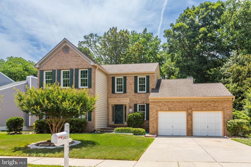 Introducing 1413 Hunting Wood Rd.  This beautiful colonial in the sought after community of Hunt Meadow has been lovingly maintained.  This home offers over 3300 sf of living space, including a finished basement with a wet bar and office, tranquil three season room, and en-suite primary with walk-in shower.  The main level has gorgeous oak floors throughout.  Step outside to a large deck overlooking the beautiful park-like setting of the fenced-in back backyard, manicured front lawn and a 2 car garage.  The roof and gutters are approximately 4 years old, siding is 2 years old, the interior has been freshly painted and windows have been replaced.  Hunt Meadow is known for it's large community pool, wide sidewalk-lined streets, tennis courts and even a wooded walking trail.  Hunt Meadow is conveniently located in close proximity to Quiet Waters Park, downtown Annapolis and Route 50 and 97.  Welcome home to 1413 Hunting Wood Rd.