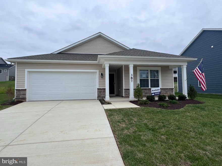 Immediate Move in.  Don't wait to build!  Move In Ready!  HUUUGE one level living rambler with expansive living area and 4 generous bedrooms.  You must see to believe.  Beautiful 1 level living is yours in this Newville floor plan, relax on the front porch with stone accents.
This home offers 4 bedrooms and 2 full baths, great open floor plan for entertaining, large island with granite counters, LVP flooring thru out the living area and all wet areas.  Oversized 2 car garage with opener and ceiling fan rough in's in the family room and all bedrooms.