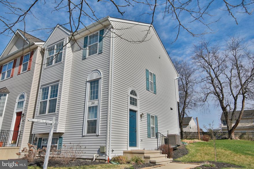 Beautiful and rarely end unit with three story bump-out in Furnace Hills II! The bump-out which provides a larger basement area, first floor family room off kitchen, and large luxury bath of primary bedroom. The side entry foyer features a powder room and closet as soon as you enter.  The main level features hardwood floors in kitchen and family room, and carpet in large living room. The upper level features a spacious primary bedroom, and a large bath with soaking tub, separate shower, and double vanity. There are two additional bedrooms upstairs that share a hallway bath. The lower level is huge, and features a laundry area, and a large area great for storage, or your finishing ideas.  Outside there is a large side and rear yard, and a lovely brick patio accessed from the main level family room. There are two assigned spaces directly in front of the home, so always easy parking! The roof was replaced in 2023, as was the hot water heater.  This move in ready home won't last!