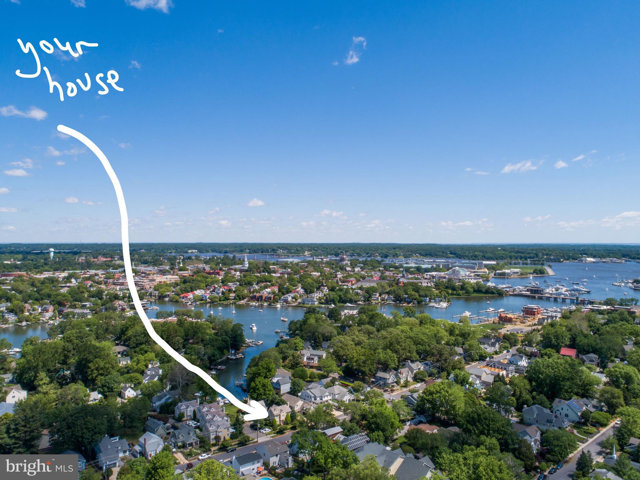 $10,000 Price improvement in your Annapolis home! This house offers the best of both worlds: a quiet oasis in the middle of popular Eastport along with quick easy access to the restaurants and shops of downtown Annapolis. Enjoy the lovely views of Spa Creek from your deck, sit by the water amidst gorgeous flower beds accenting a sweeping lawn, or call the water taxi and pop into Annapolis in minutes by water. This area is as popular as it is fun! As your primary property or a getaway location, this home has everything you'd want to stay; turn the key and it takes care of itself if you travel or use this house as a weekend paradise. Hardwood floors throughout the main floor and a renovated kitchen with stainless steel appliances and granite counter tops. The extraordinary master suite has a marble bathroom with jetted tub, water views, and large windows with plantation shutters. Home has high ceilings and breathes in light and luxury. A wood burning fireplace and built-ins are features of the cozy living room. The upper level bedroom can be used as an office or guest room; storage galore in both the walk-in attic and unfinished basement with work room. HOA covers exterior & grounds. Deeded parking for 2 cars.