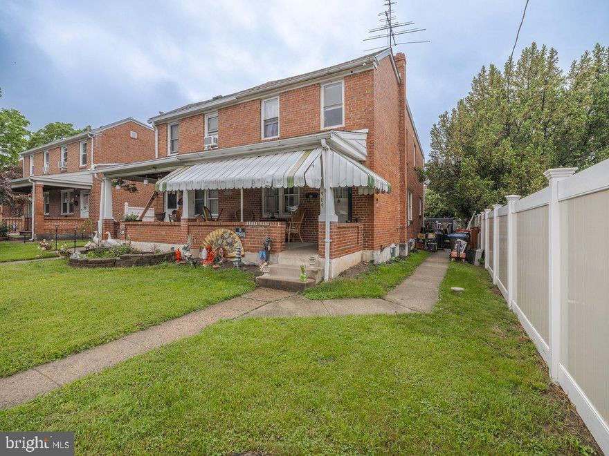 Nice 3 Bedroom twin . Enter the the front door from a cozy covered porch.   First floor features an open living room  that flows into the dining room. Nice size kitchen .  Nice size fenced in back yard with a deck off the kitchen door.  Second floor features  three nice size  bedrooms and a full bath.  Front porch and front shingled  roof was just  replaced the first week of May .