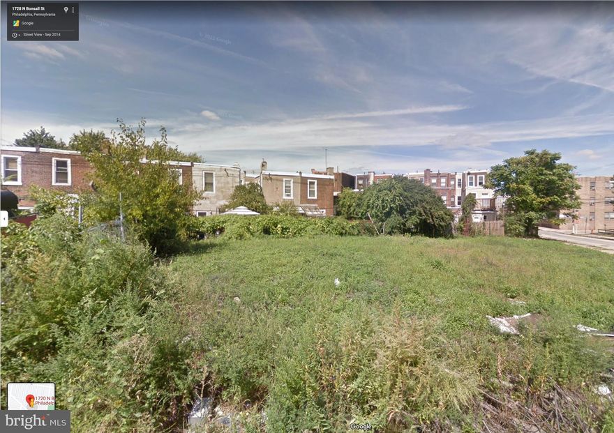 1720, 1722 and 1724 N Bonsall are three consecutive parcels in Brewerytown. You can build 3 side by side 2,400 SF, 3-story, single family new construction homes on these 16 foot wide by 50 foot deep lots. This area is experiencing rapid development with new construction is popping up everywhere. 

Many multi and single-family builds in the area. Easy access into major employment hubs Center City and University City. Parcel is located in a Qualified Opportunity Zone which has already proven to spur real estate development in this area. Drive by and make an offer. Seller is a licensed PA Realtor.