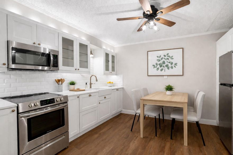 Fantastic condo in the in the prestigious Haverford Hill community. This 2 bedroom 1.5 bath condo has been updated and is move-in ready. Total kitchen renovation (2020), classic white shaker cabinetry, wrap around quartz countertops, luxury vinyl plank flooring, stainless steel appliances, huge eat-in kitchen. Bathroom upgrade/renovation (2023), comfort height, water-efficient toilets (both) upgraded vanity (lrg bathroom), upgraded light fixtures (both), upgraded mirrors, plumbing replaced (lrg bathroom), luxury vinyl plank flooring (both). Electric hot water heater (2020), Andersen replacement windows (2021 incl 20-year transferable warranty/cost), wall air-conditioning unit in master bedroom replaced (2026), fresh paint throughout (2026), new carpet in bedrooms (2026). Dedicated office with added closet space/used as 3rd bedroom. Condo fees include municipal cold water and sewer, trash, common area maintenance, common area insurance, snow removal, landscaping, management. Community is quiet and well-maintained, common area flooring upgraded (2024), new laundry facilities (2026), Pets allowed (cats and dogs, dog walking path), Tot lot. Excellent location, Darby Creek Trail and Merry Place are just across the street. Also, close to Public Transportation. Don't miss the opportunity to make this exceptional property your own.