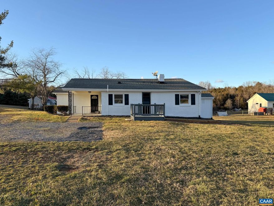 Discover the perfect blend of comfort, privacy, and convenience with this beautifully maintained brick rancher! Featuring 3 bedrooms and 2 full bathrooms, this gem sits on a generous 1-acre lot, offering endless possibilities. Step inside to the spacious living room to discover a warm, inviting interior with thoughtful updates throughout: enjoy the comfort of a brand-new HVAC system, the efficiency of a new water heater, plush new carpeting, and freshly painted walls that give the home a bright, refreshed feel. Love the outdoors? This home offers a covered large patio and a front deck which are great for entertainment! Plus the expansive front and back yards provide the ideal canvas for your dream projects ? whether it's a garden, outdoor entertaining space, or more! Best of all, this home delivers the peace and privacy you crave while being just a short drive from shopping, dining, and entertainment. Don't miss this opportunity to make it yours ? schedule your showing today!