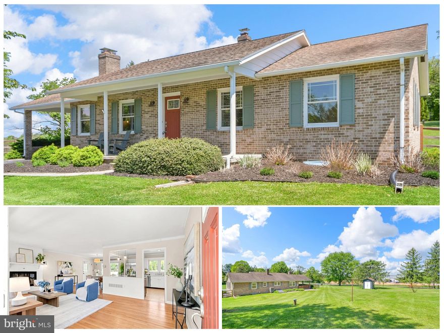 “Home is not a place—it’s a feeling.”

Welcome to this charming brick rancher in Jefferson, MD, where comfort, simplicity, thoughtful updates, and space come together to create that unmistakable feeling of home. Nestled on nearly an acre of beautifully maintained land, this 3-bedroom, 1 full and 1 half bath residence offers a peaceful retreat with room to breathe... inside and out!

From the moment you arrive, the classic brick exterior, inviting front porch, and mature landscaping set the tone. It’s the kind of place where mornings begin with coffee on the porch and evenings end watching the sunset over your expansive yard.

Step inside and feel the warmth of a light-filled living room centered around a cozy fireplace—perfect for gathering or unwinding. The open flow leads seamlessly into the kitchen, where bright cabinetry, modern appliances, and a spacious island create a functional and welcoming heart of the home. Whether hosting or enjoying a quiet night in, this space is designed to bring people together.

Down the hall, three comfortable bedrooms offer restful retreats, including a serene primary bedroom accented by calming tones and natural light. The full bath is tastefully updated, while the additional half bath adds everyday convenience.

The lower level expands your living possibilities with a large unfinished area ideal for storage, hobbies, or future finishing—plus a separate finished space with a second fireplace, perfect for a rec room, office, or flex space.

Outside, the property truly shines. Nearly an acre of flat, open land is framed by mature trees and fencing, offering endless opportunities—gardening, play, entertaining, or simply enjoying the quiet beauty of your surroundings. A detached, freshly painted shed adds even more versatility and charm!

This home captures that rare balance: the charm of country-style living with the convenience of nearby commuter routes, shopping, and dining.

Because at the end of the day, “home is not a place—it’s a feeling”… and 4233 Spring View Court  is ready to welcome you.