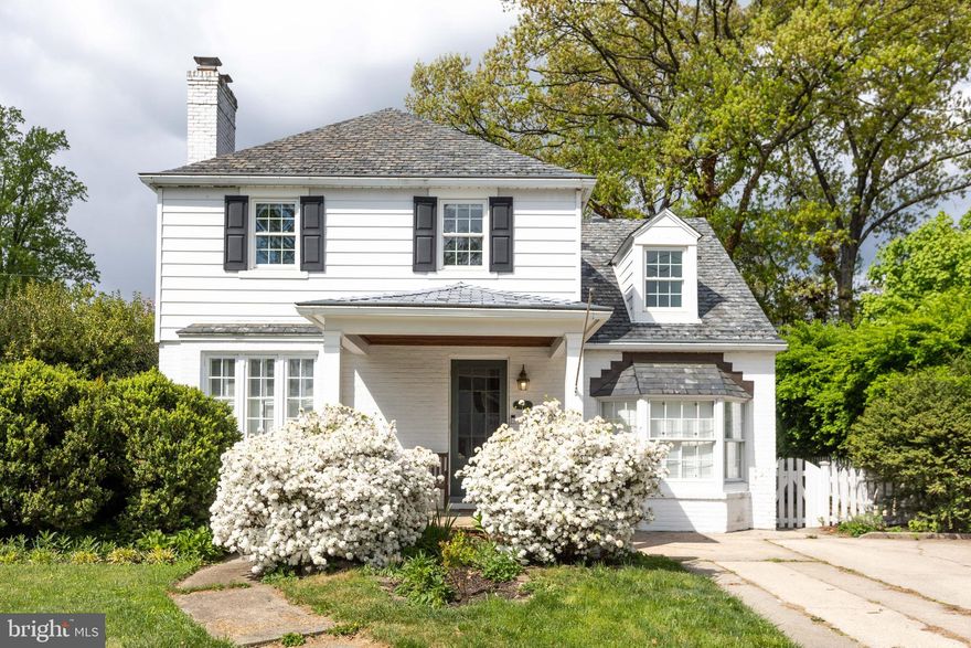 Homes that nurture. A cozy, sun-filled colonial in Stoneleigh, featuring hardwood floors, a den, a finished basement, and a deck overlooking a fully fenced backyard with a permanent shed. Enjoy a short walk  to ice cream, local dining, coffee shops, and a neighborhood hardware store. This home was renovated in 2022, with recent updates that include a new washer and dryer (2024), compressor (2025), and a new mini-split system in the den (2026) complete with a smart thermostat for both the mini-split and main HVAC (2026). Additional highlights include a community pool and a volunteer HOA. The wardrobe, trundle bed, and deck furniture convey. Fireplace, deck and fence sold strictly as-is.