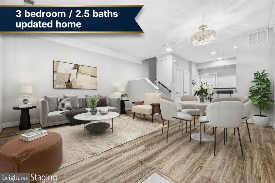 Welcome to this inviting two-level condo featuring convenient main-floor entry. From the brick exterior and treed sidewalk entrance, to the one car garage with driveway, this loving home captures it all. The kitchen shines with freshly painted cabinets, granite countertops, and a newly installed backsplash for a modern touch. The spacious living room is enhanced by a stylish new light fixture with an integrated mini-fan for added comfort. Upstairs, the enhanced comfort and style continues. The centrally located loft creates a versatile flex space, with the three bedrooms thoughtfully positioned around it for privacy and functionality. You'll love having the neighborhood pool and playground in your own community. And just a short drive to Quantico, the VRE, Route 1, and I-95. Outdoor enjoyment is nearby at the Locust Shade park and Prince William Forest Park. Enjoy local shopping and dining at the nearby Stonebridge at Potomac Town Center too. Call for your tour today!