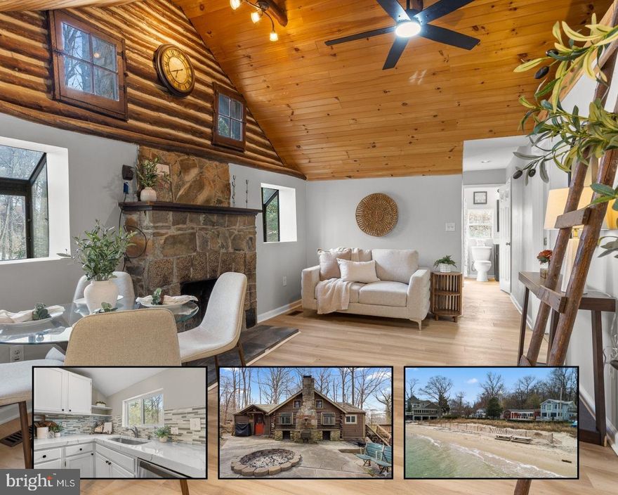 Completely turnkey and ready for you to move right in! This charming 2 bedroom, 1 bath log cabin has been refreshed with brand-new, easy-to-maintain flooring and fresh paint throughout, creating a clean and inviting feel from the moment you step inside. The kitchen cabinets have been beautifully updated with a fresh coat of paint, adding to the home’s overall appeal.Offering the perfect blend of rustic charm and coastal living, this home feels like a peaceful mountain retreat—yet the beach is just a short five-minute walk away. Spend your evenings unwinding by the fire or start your mornings with coffee surrounded by nature. The thoughtfully landscaped yard comes alive with beautiful flowers and plants that bloom throughout the seasons, making every day feel like a getaway.