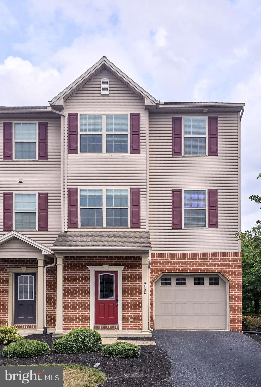 Welcome to a very well-maintained end-unit townhouse in Hampden Township; convenient to everything offering a tremendous 2091 sq ft of living space w/ 3 bedrooms, 2.5 baths, garage, deck, Liv Rm & large Kitchen w/loads of cabinets, fireplace, rich granite & SS appliances that opens to Din Rm w/ French Doors leading to rear deck . 

Located in the desirable neighborhood of Trindle Spring Heights, a townhouse is move-in ready! The open and spacious living area, kitchen, and dining room are on the first floor. House will be painted. The upstairs features three bedrooms and two bathrooms. 

Walkout LL rec room! Located in the desirable Hampden Township, Cumberland Valley Schools & close to Wegmans and Target and the HOA covers landscaping and snow removal!