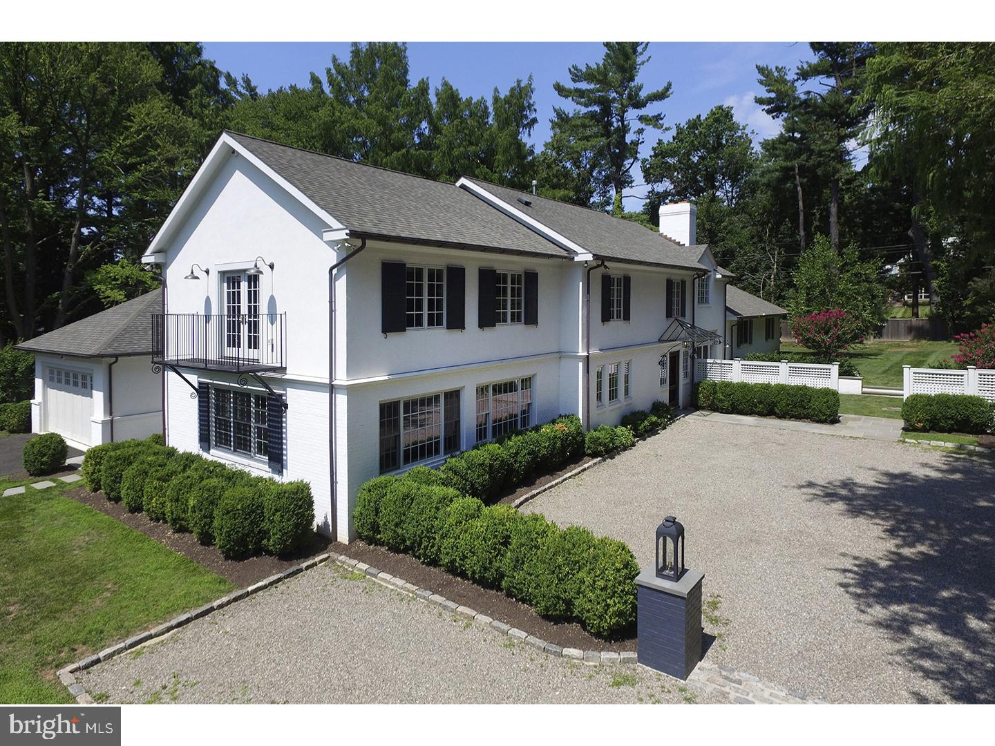 Available immediately, this top to bottom meticulously rebuilt and expanded 5 Bedrooms, 5 full Bathrooms and one half bath residence is ideally located in the heart of Wyndmoor. Offering an unparralled sense of style that beautifully blend timeless architecture with a fresh modern look. Completely attuned to today's lifestyle, the light-filled open floorplan was completed in 2014 with an extreme attn to detail. Features "Architectural Digest" level gourmet kitchen with 60" black enameled Viking range, two dishwashers, two full size sinks, Sub Zero fridge, marble counters and a large walk-in pantry. All bedrooms are ensuite with their own bathroom. Spacious great room off kitchen with coffered ceilings, mud room with built-ins, elegant dining room and living room with fireplace and French doors leading to numerous flagstone patios. Luxurious Master bedroom suite features 10'6" ceilings, French door balcony, two large walk in closets and a marble bathroom spa with his/her vanities and soaking tub. Exterior features include professionally landscaped yards, new full size Sport Court, two driveways and two car oversized garage. Truly move in condition and Available Immediately!