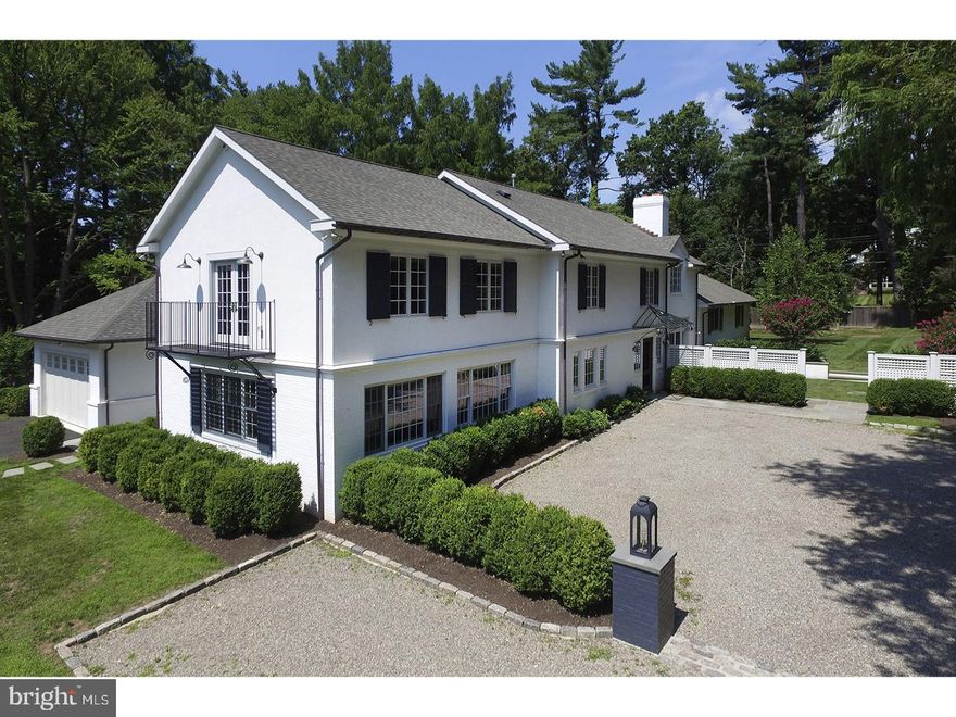 Available immediately, this top to bottom meticulously rebuilt and expanded 5 Bedrooms, 5 full Bathrooms and one half bath residence is ideally located in the heart of Wyndmoor. Offering an unparralled sense of style that beautifully blend timeless architecture with a fresh modern look. Completely attuned to today's lifestyle, the light-filled open floorplan was completed in 2014 with an extreme attn to detail.  Features "Architectural Digest" level gourmet kitchen with 60" black enameled Viking range, two dishwashers, two full size sinks, Sub Zero fridge, marble counters and a large walk-in pantry. All bedrooms are ensuite with their own bathroom. Spacious great room off kitchen with coffered ceilings, mud room with built-ins, elegant dining room and living room with fireplace and French doors leading to numerous flagstone patios. Luxurious Master bedroom suite features 10'6" ceilings, French door balcony, two large walk in closets and a marble bathroom spa with his/her vanities and soaking tub. Exterior features include professionally landscaped yards, new full size Sport Court, two driveways and two car oversized garage. Truly move in condition and Available Immediately!