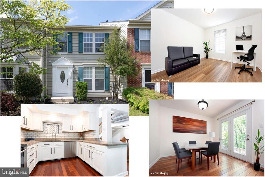 Welcome to this beautifully renovated and light-filled townhome in the sought-after Ballenger Creek Meadows community! This spacious home offers 4 bedrooms, 3 full baths, and 1 half bath, thoughtfully designed for both comfort and versatility.

The main level features gleaming hardwood floors, a spacious living room with large windows that fill the space with natural light, a remodeled powder room, and a convenient coat closet at the foyer. The stunning, updated country kitchen is equipped with granite countertops, stainless steel appliances, and ample space for cooking and gathering, along with a dedicated dining area perfect for everyday meals and entertaining.

The fully finished walk-out lower level offers incredible flexibility with a complete in-law suite or apartment, including a kitchen, full bath, fourth bedroom, and a bonus room perfect for a home office or gym. From this level, step outside to a private brick patio—ideal for relaxing or entertaining.

Upstairs, the bedroom level showcases an oversized owner’s suite with cathedral ceilings, a walk-in closet, and a beautifully remodeled designer bath. Two additional bedrooms—also with cathedral ceilings—and a full hall bath complete this level.

Freshly painted throughout, this home is move-in ready. Ideally located backing to parkland and near the renowned Ballenger Creek Park with its sports courts, dog park, and playgrounds. Enjoy easy access to major commuter routes including I-270, I-70, and I-15, making this an exceptional opportunity for both convenience and lifestyle.

A perfect blend of space, style, and setting—this home truly stands out in today’s market.