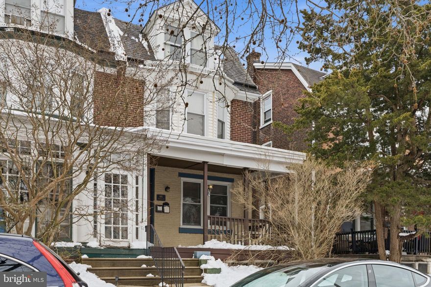 Large Porch front Roxborough twin duplex is now available.  This is an Excellent opportunity to own this turn-key investment property.  The first floor has been recently refurbished and is vacant for the potential owner occupant.   Enter through the common entrance off front porch into vestibule area leading to first and second floor units.  Enter the 1st floor unit into the living Room with hard wood floors, high ceilings, and great light.  The first-floor kitchen features 36-inch Hard wood cabinets, tile backsplash and eat in butcher-block high-top countertop.   The bedroom is in the back and has new wall-to-wall carpet.  The 3-piece tile bath was also recently refurbished.  The first-floor unit has access to a large full basement with laundry area and lots of storage space.  There is a small rear room for storage and leads to large rear yard.  The 2 and 3rdnd floor unit is currently occupied.  There are 3 bedrooms and both newer ceramic tile kitchen and bathroom and laundry area.  Lots of natural light and space.