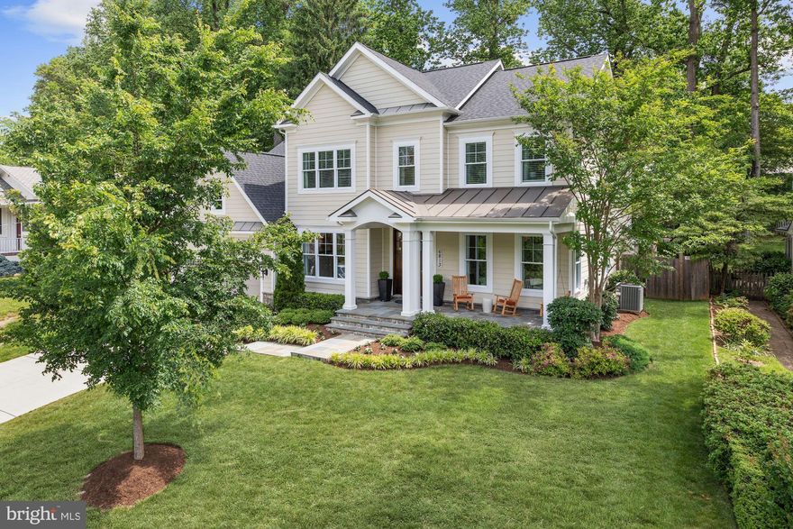 Beautiful and turnkey home in the heart of Kenwood Park. The elegant and light-filled floor plan features high ceilings, hardwood floors and custom moldings. Overlooking the backyard, the gourmet kitchen features and large center island, high-end Viking and Bosch appliances and opens to the sunny breakfast room and family room with a gas fireplace and coffered ceilings.  A generously-sized mudroom provides built-in cubbies, a large walk-in closet and access to the attached two-car garage. The master suite offers dual walk-in closets and a luxurious master bath with a soaking tub and huge shower. There are three additional bedroom suites upstairs and a laundry room.  The lower level features a large recreation room, bedroom, full bath and ample storage.  Outside, the fully-fenced backyard offers gorgeous hardscaping including a bluestone patio and outdoor kitchen and bar. Convenient to downtown Bethesda and the Capital Beltway.