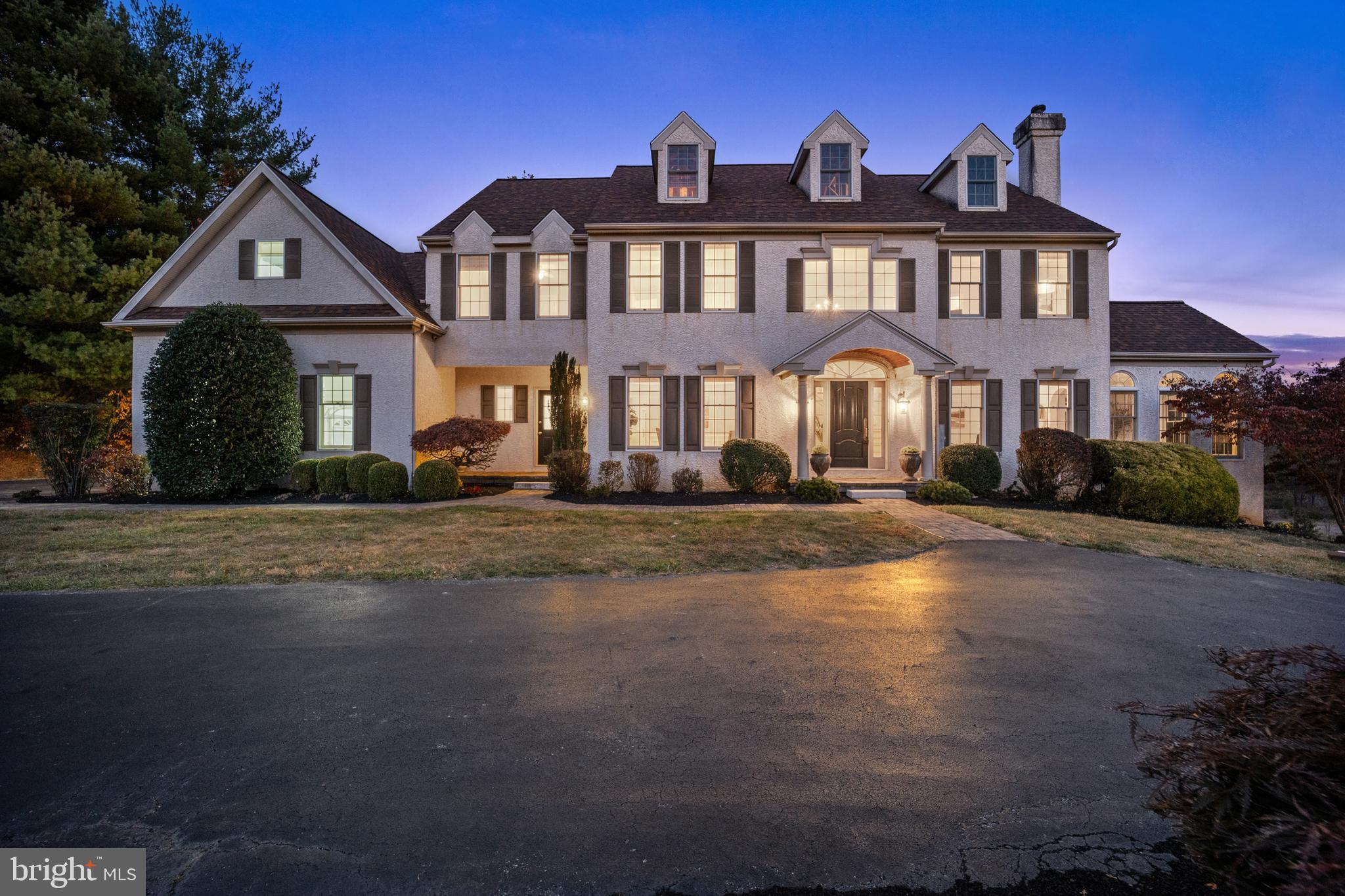 Welcome to 987 N. New Street, a 6,380 sqft, 5-bedroom, 4.5-bath executive style, center hall colonial nestled on two pristine level acres in the highly coveted Cheshire Knoll community. From the moment you enter the roundabout driveway, you will notice this home is a true masterpiece, offering an unbeatable combination of elegance, thoughtful upgrades, and prime location, just under two minutes from convenient dining and shopping in downtown West Chester. Step inside and be captivated by the magnificent entryway, natural flow and well-designed, spacious layout, where every room seamlessly connects to create the perfect balance of form and function. The home’s appeal is elevated by a myriad of recent upgrades, making it better than new construction. The interior has been freshly repainted in tasteful and timeless, neutral colors (October 2024), setting the stage for your personalized touch. An oversized gourmet kitchen will be a delight on a daily basis as well as when entertaining guests. The vaulted great room features a floor to ceiling fireplace, and access by French doors to the rear of the property. This level also features a morning room, formal sitting room, large office with built-in bookshelves, a powder room, and a laundry room. Upstairs you will find large bedrooms, including a princess suite, but with the focal point being the master—a retreat with an additional sitting area/office that could be easily converted to an oversized closet/dressing room. The master bath houses a glass shower enclosure as well as a soaking tub, and looks out over the property. There is also access to the fully framed out attic, just waiting to be finished for additional, versatile living space. The enormous finished walkout basement, complete with an office, full bath, wet bar, and ample storage further adds to the home’s luxurious appeal. Safety and convenience are prioritized with a top-of-the-line “smart” security system, complete with motion detectors, six-zone surveillance cameras, smoke and CO2 and water sensors, all of which can be monitored by an app (2024). The upgraded and recently serviced water filtration system (2024) ensures that your family will have a private source of pure well water for years to come. Outside, enjoy a picturesque and private setting on your rear deck or stone patio, complete with built in lighting, perfect for entertaining or relaxing in your own private oasis. Enjoy the benefits of being in the highly sought-after West Chester School District, with reasonable taxes, close proximity to major highways, the University, and all the charm West Chester downtown has to offer. The list of improvements includes: a brand-new roof with a 30-year warranty (October 2024), two state-of-the-art heating and air conditioning systems (2022), and a newly upgraded, second 200-amp electric panel (2022) in addition to the existing 200 amp panel. The 650 sqft climate-controlled garage features a mini-split HVAC unit, new floor, all new doors (2024), 100 amp subpanel, and could be used as a workshop, gym, or base for a small business, ensuring every aspect of this property has been thoughtfully enhanced. Finally, to allay any further concerns, the Sellers are offering a comprehensive one-year home warranty so you can make your offer with complete confidence. Schedule your showing TODAY!