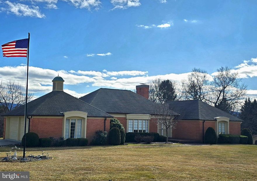 ONE LEVEL LIVING! WELL MAINTAINED IMMACULATE HOME! GOLF COURSE LIVING! PRICED UNDER TAX ASSESSEMENT! A rare opportunity on the Shenandoah Valley Golf Course! This solid all-brick ranch sits on a beautiful 1-acre lot with golf course setting and convenient location. Featuring true one-level living, the home offers 3 spacious bedrooms—each with its own private bath, making it ideal for guests or multi-generational living. With quality construction and timeless character, this property has the potential to become an absolute showplace with new updates. INTERIOR: Large kitchen with breakfast nook, ample counter space, desk space, and lots of cabinets providing plenty of storage.  Laundry is conveniently located around the corner with a half bath. Beautiful formal dining room and living room with sun-filled bay window. Dining room has its own china closet! Family room has a cozy vibe with a gas fireplace, exposed wood beams and sliding glass doors to the brick patio. Bedroom wing features spacious bedrooms all with ensuite bathrooms providing convenience and privacy! PLEASE NOTE: Hardwood floors under all of the white carpet accept the kitchen! Ceiling fans throughout. LOWER LEVEL: Huge unfinished walk-out basement offers endless possibilities—finish it to nearly double the living space and create your dream rec room, theater, gym, or 
additional guest rooms. Finishing basement would increase total finished living space to over 5,000 fin sq ft!   Central vac unit is in the basement. Two hot water heaters, hvac system with humidifier, and culligan water softener. A standout home with exceptional potential in a premier setting! The first home built on Shenandoah Valley Golf Course.