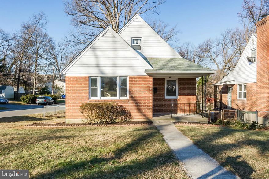 Surprising amount of space in this perky Cape Cod situated on a large corner lot.  4 bedrooms, 3 full baths, and a recently refinished lower level. Original hardwood floors, updated kitchen with granite countertops & stainless steel appliances, and 3 newly updated full baths (one of each level).  2 zone AC.  Parking pad & utility shed. Freshly painted. This home is turn-key and move in ready.