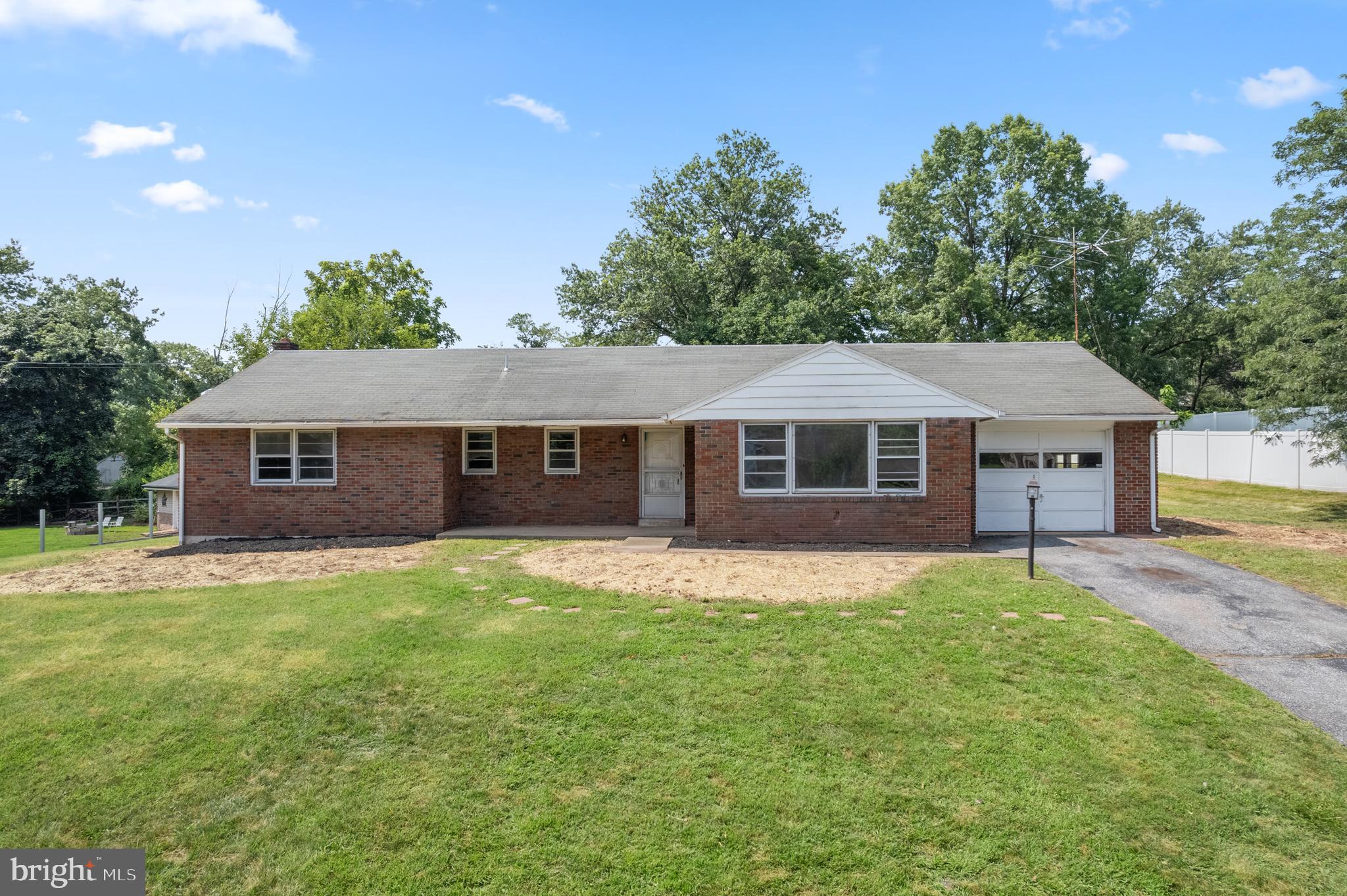 Welcome to this spacious 3-bedroom, 2-bath ranch home located in the highly sought-after Lower Pottsgrove Township! Nestled on a quiet street, this property offers the perfect opportunity to create your dream home with just a bit of TLC. The main level features a classic layout with a bright and inviting living room, a formal dining room, and a functional kitchen with plenty of space to make your own. You'll find three generously sized bedrooms, including a primary suite with its own full bathroom, plus an additional full bath for added convenience. Downstairs, the huge unfinished basement offers endless possibilities—whether you envision a rec room, home gym, workshop, or additional living space. The home also includes a one-car attached garage. Outside is a large, peaceful yard perfect for entertaining or unwinding. With its solid bones, great layout, and unbeatable location, this home is a fantastic opportunity for homeowners or investors alike. Don’t miss your chance to bring your vision to life. Schedule a showing today!