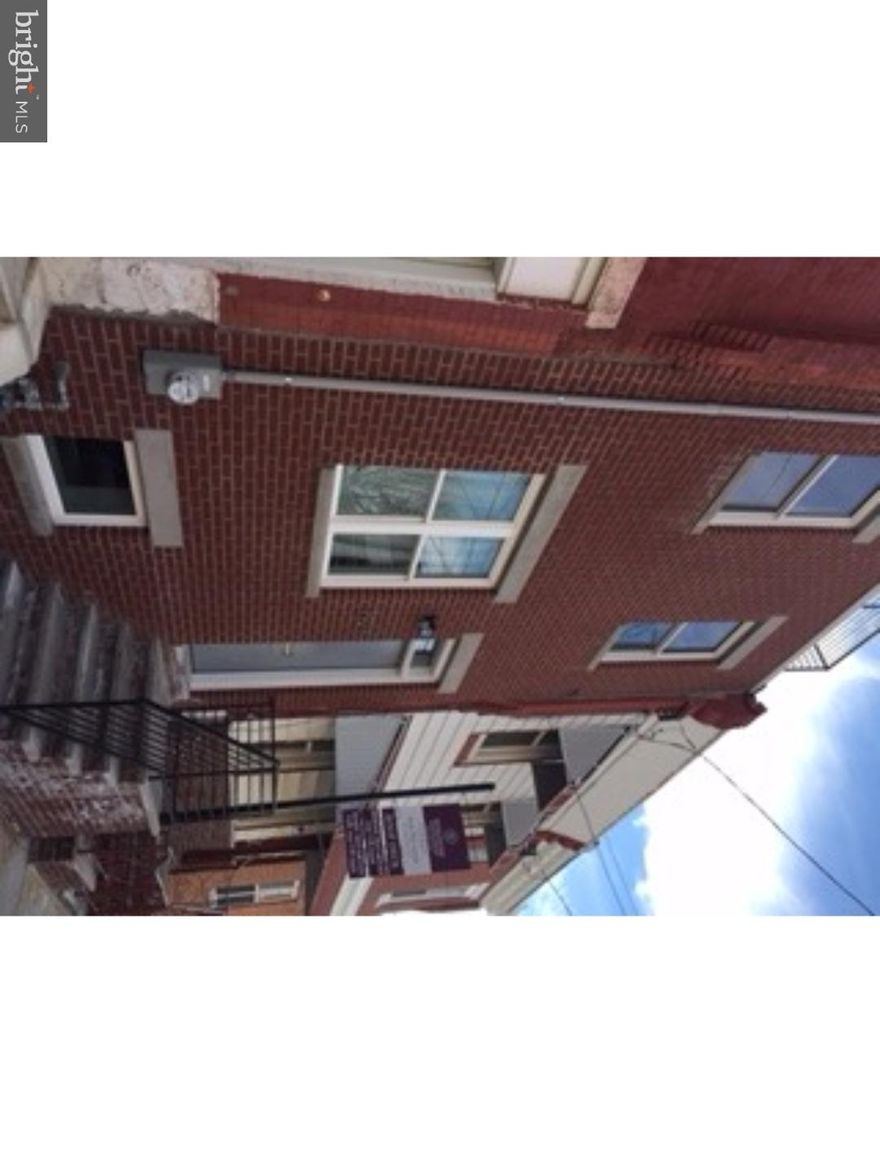 Fabulous Brand NEW CONSTRUCTION with an approved 10 year tax abatement. This home features 3 bedrooms, 2.5 baths, security system, oak hardwood floors, custom metal railing, recessed lighting and custom colors throughout. Living room, dining room, gourmet kitchen with Frigidaire appliances, granite counter-tops, subway tile backsplash and custom cabinetry with under cabinet lighting, powder room and access to a patio. 2nd floor: 2 bedrooms with ample closet space, full hall bath and linen closet. 3rd floor: Enter the master suite through pocket doors - 2 custom closets, access to a private deck, luxurious spa bath with oversized shower, dual vanity and linen closet, wet bar with mini refrigerator and staircase leads to roof-top deck with awesome views of the city skyline and the Ben Franklin Bridge. Shows beautifully!!!