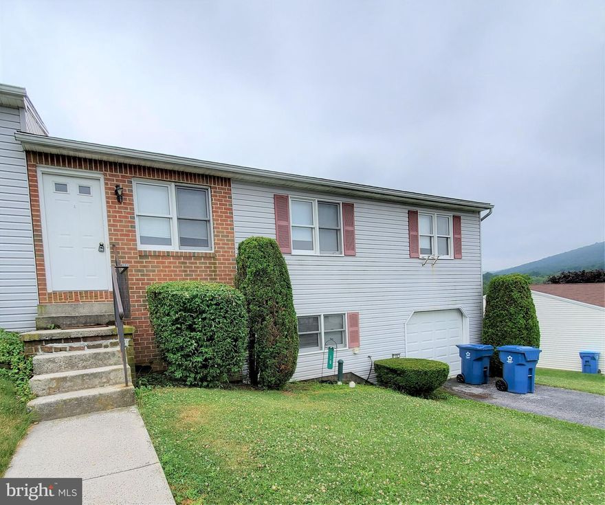 Dillsburg!  3 Bedroom 1.5 Bath Duplex in Northern School District.  Newer Central Air/Heat Pump, fresh paint, new stove.  Refrigerator, dishwasher and stove/oven included.  Master Bedroom has 1/2 bath.  Come enjoy the panoramic  views from your back deck!  Level back yard great for outdoor fun and entertaining.  Awesome commuter location - just off of Route 15.  Full unfinished basement with laundry hookup, workshop area and plenty of room for storage.  One car garage with driveway plus lots of on-street parking as well.  Tenant pays all utilities, water/sewer/trash, lawn care & snow removal.  NO PETS ALLOWED.