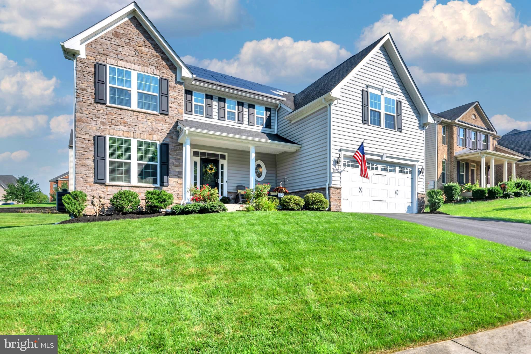 Wow, this is one gorgeous house and an incredible value too, check the comps ‼️ Over 5,000 sq ft of finished living space all in a beautiful executive neighborhood setting with an elementary school that's rated an 8/10 and a brand NEW middle school 🚌 It's the white kitchen that everyone loves in the center of the home, add the huge family room and the sun room that's all connected and it's one massive space for your best party ever!! And, oh the updates over the last few years... all new LVP throughout the entire main level, new plantation shutters, new carpet entire upper and lower levels, new washer/dryer, new rear landscaping trees and paver patio. And, just wait until you see the bedroom/closet sizes in this house... Spoiler alert, the Primary Bedroom has TWO large walk-in closets 💕 Work from home? We've got a main level dedicated office. Need space for play time, check out the built in Bar in the lower level with 2 Flat screen TV's that convey, the theater/exercise room, the rec room, the full bath, it's the whole package 💯 Concerned about energy bills ? Brand new Solar panels installed Jan 2025 keep monthly electric bills below $150.00 per month. Commuters dream, just minutes to 95/695, only 10 mins to Lockheed Martin/Amazon, 20 mins to downtown Inner Harbor. OPEN HOUSE Sunday 7/27/25 1:00-4:00pm