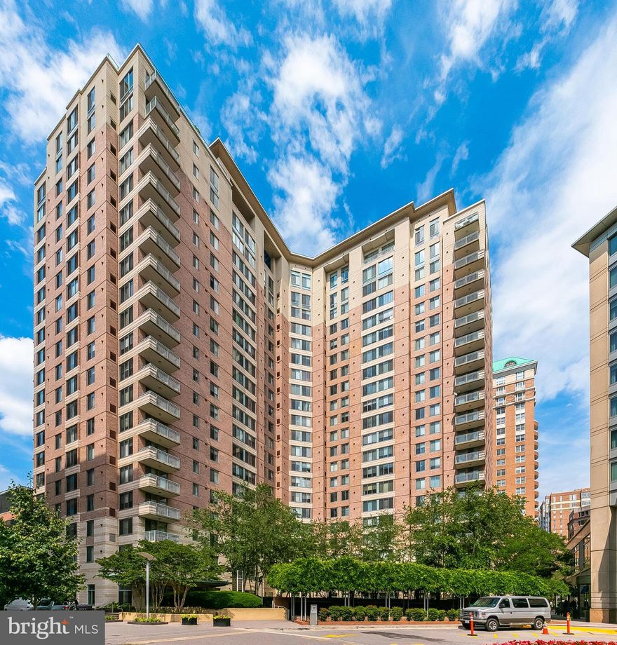 Welcome home to 851 N Glebe Rd, unit 1413-- a spacious and sun-drenched 524 SQFT studio unit in the heart of Ballston WITH garage parking! This unit features a generous sized kitchen with granite counters and a gas range, a large open living space, and ample storage with a walk-in closet. Bonus features include an in-unit washer/dryer, Fresh paint, and newly installed carpet.   
The building is loaded with amenities: a rooftop pool with city views, lounge area, and BBQ, a well-equipped gym, and it's pet-friendly too. With Metro, restaurants, shopping, and nightlife just steps away, the location truly speaks for itself.