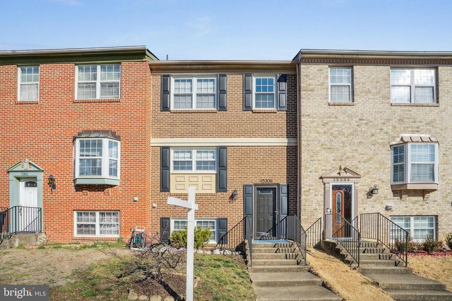 Welcome home to 15306 Watermill Ter, Woodbridge Virginia.  As soon as you walk in the door you can notice the beautiful dark wood hardwood flooring on the main level.  Make your way up the stairs to the main level where to your left is your large kitchen with peninsula, granite countertops, and stainless steel appliances.  Lots of countertop space!  Next, is your dining room overlooking your kitchen.  Make your way past the dining room where you will find your living room with a real wood-burning fireplace.  Make your way up the stairs to the third level where you will find two primary bedrooms with full baths!  The back primary bedroom is large! Also, both rooms have closet space with ample room!  Down to the lower level we go where we will find our third bedroom with updated flooring, a half bath, and a nice-sized recreation room with a french door to the backyard.   Laundry is also down here and is currently set up in the third bedroom and also has a utility room.  Rear yard with storage shed and patio.