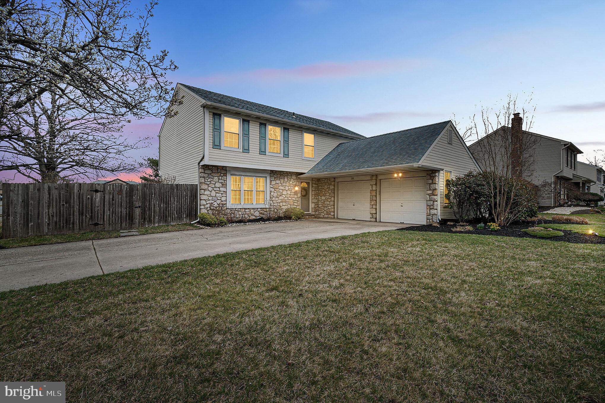 Welcome to your dream home! This impeccable 4 bed/1.5 bath home sits on a large, flat lot with a fenced-in backyard and gorgeous landscaping. Enter into the welcoming foyer to find the pristine wood appearance/tile flooring throughout the first level. This home also boasts other high-end finishes including industrial lighting fixtures and carefully placed crown molding – all of which make this home so unique and special! 501 Nel features a spacious and well-lit formal dining room that opens into an area that can be used as a den, office, or playroom. From there, enter the updated kitchen equipped with granite countertops, stainless steel appliances, a counter bar, large pantry, and plenty of updated cabinetry for all of your storage needs. The adjacent family room is the perfect spot to relax and enjoy the warmth of the home in front of the stone fireplace. There is a bonus room off the family room to use as you see fit that includes padded exercise flooring and opens to the laundry area with an eye-catching cedar ceiling. The first floor also features a convenient half bath. Upstairs, the second floor contains 4 spacious bedrooms that share a full hallway bath with glass tilework and a shower/tub combo. All of the bedrooms are carpeted and each has its own ceiling fan. Two of the four bedrooms have walk-in closets with built-in shelving. There is also a partially floored attic for extra storage. Outside, you will love the privacy the landscaping offers this property with its pine trees and bountiful shrubbery. Enjoy the serenity of the koi pond and waterfall on the large, lighted, paver patio with walkway. There is also a storage shed and an extra storage area located between the garage and shed. Additionally, this property includes an ADT panel with security detectors and Ring floodlights. Parking is made easy with your 2 car garage, 4 car driveway, and additional street parking! Conveniently located near grocery stores, Fine Wine & Spirits, Target, Walmart, HomeSense, Home Depot, Petsmart, CVS, Walgreens as well as many restaurants including Chipotle, Chick-fil-a, Buffalo Wild Wings, Olive Garden, Chili's, and Wawa. Don’t forget to check out Fritz Bakery, a local favorite! Conwell Egan Catholic High School and Bucks County Technical High School are conveniently located within minutes.. Be part of an excellent community with kind and thoughtful neighbors with access to public parks and green spaces nearby. This home is a gem, schedule your appointment today!