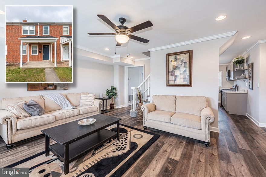 PICTURE PERFECT RENOVATION WITH 3 FINISHED LEVELS & DESIGNER FINISHES!  Move right into this spacious home featuring an inviting living room with crown molding, separate dining area, gourmet kitchen with large breakfast bar, ss appliances & Quartz counters, upper level with 3 bedrooms & 1 full bath, a fully finished basement with a family room or potential 4th bedroom and a 2nd full bath, and a large rear yard that can easily be converted to a parking pad if needed.  Located close to Mercy High School & shopping!