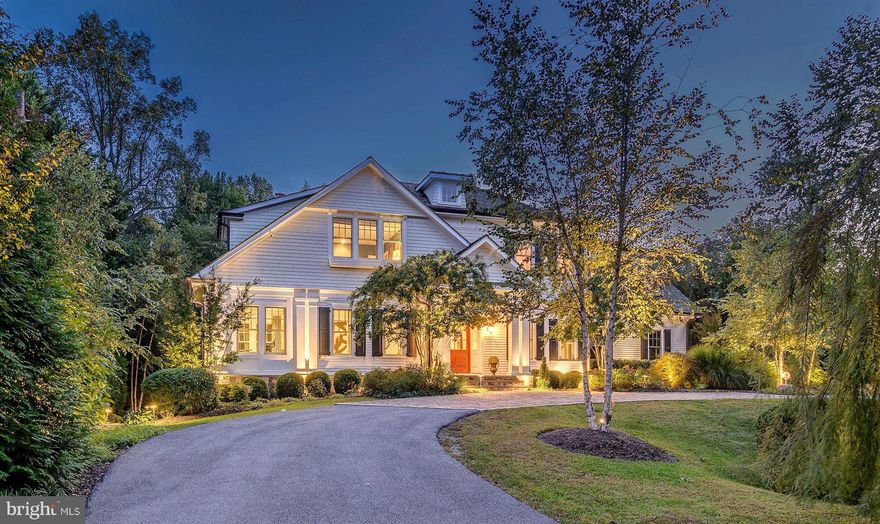 Reduced to great value.Stunning, private compound by award-winning Sandy Spring Builders.Main house offers over 6,000 sq ft of finely detailed living space, separate guest house & exquisite pool all on nearly one acre of lushly landscaped property.Open concept living, luxurious master suite w/ private deck, 4 fireplaces.Outdoor kit, saltwater pool & 3-car garage.Walk to Bethesda.