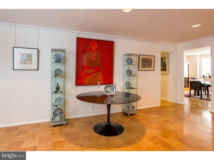 220 W Rittenhouse Square is a pristine boutique building on the West side of Rittenhouse Square built in 1952 and recently renovated. The building has 24 hour doorman/Concierge, a new fitness center, additional storage and the condo fee includes all utilities and cable. Included in 23 C are a Walker  system for hanging Art work, an audio system, Dacor gas range, Dacor Convection/Microwave oven, Sub Zero refrigerator, Asko washer and ventless dryer along with an additional sink, ceiling fans and a wonderful Terrace with Square views. This is a no smoking, no pet building.