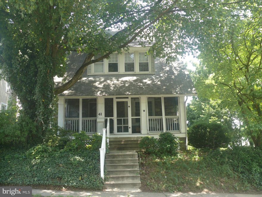 Back on the market and waiting for YOU!  
A delightful house to grow in!  Come see this large, 4 bedroom, 1.5 bath gracious older single home on a Double Lot on a quiet street in Glenolden.  Large screened porch with room to play or sit quietly enjoying the trees and birds.  Huge attic can be used for a variety of uses - you just have to pick one, or two!  Enormous double lot gives you lots of private outdoor space and there's a good sized shed for storage.  Needs work to make it your own but the structure is in great shape.

Needed upgrades to electric and plumbing have been made!

Home is being sold as is.  Seller will make no repairs.  Please acknowledge this in your AOS.   Some of the furnishings are available.