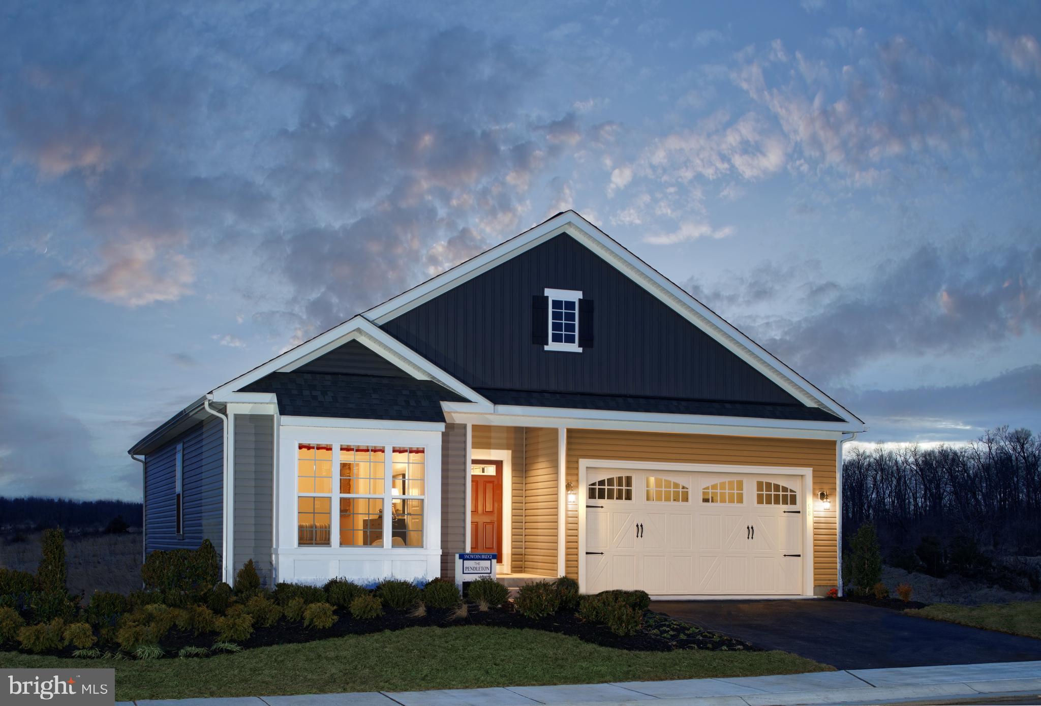 New Pendleton is now under construction for end of year move in! All of the popular structural options are included in this home that features main level living with 3 beds & 2 baths on the main floor and an open concept kitchen, living and dining area. This home features a deluxe primary bath with freestanding soaking tub and extended primary bedroom, and volume ceiling in grand room. In the lower level the recreation room is finished and has a 4th bedroom with an en suite bath.
Snowden Bridge is a premier master-planned community with exceptional amenities including a swimming pool, pirate water park, indoor sportsplex, community park, fenced in dog park, and playground. In addition, there is a bike track, walking trails, and a picnic pavilion. You won’t have to leave to have fun, but when you do you’re just minutes from all the convenience and entertainment around Winchester. Closing Cost Assistance Available. Photos are similar while construction is ongoing