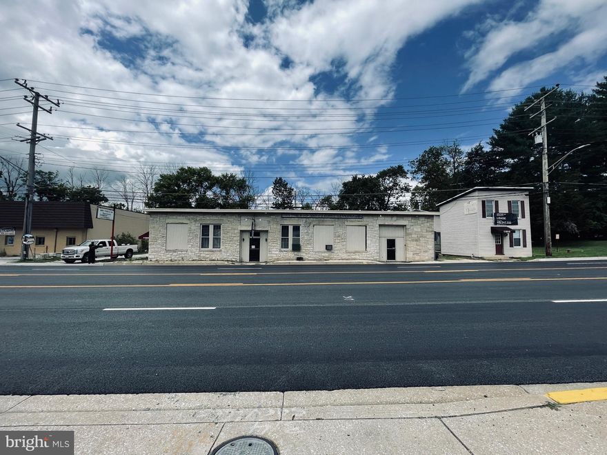 Formerly known as the Tyrie Monument Building.  This is a high visibility location  with major car traffic offering ample parking and access to LED advertising sign.  The interior offers a combination of open space, office space, & a rough manufacturing area where former business manufactured & cut stones.  Owner will subdivide into 2 1600 sf units if needed.  Owner will insure roof exterior structure (roof) is leak free, tenant responsible for interior improvements & maintenance.    Great , easily accessibly location off of I-83 , Shawan Rd exit.  Great for church, office, retail, contracting firm, manufacturing site. Owner may consider amortizing tenant improvements  for creditworthy tenant.  Area rented was unit 2
